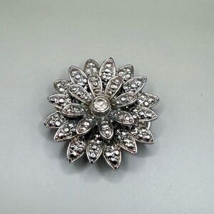 Silver Tone Diamanté Stretch Band Cocktail Ring